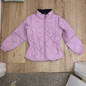 Girls Purple Lands’ End Puffer Jacket